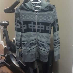 RDS medium hooded knit zip up